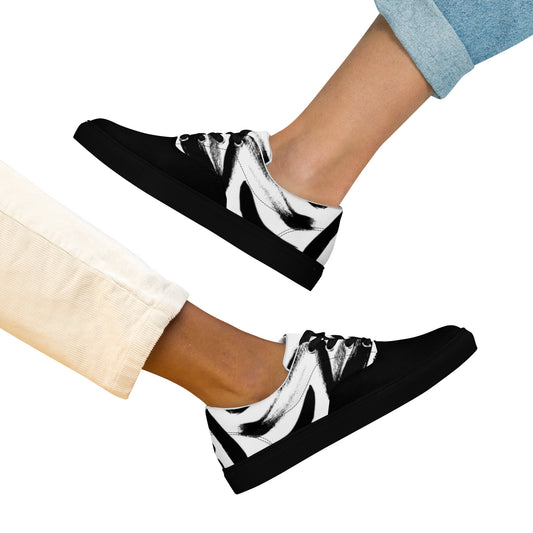 Chaussures en toile à lacets pour femmes