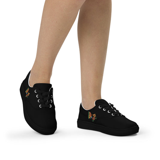 Chaussures en toile à lacets pour femmes