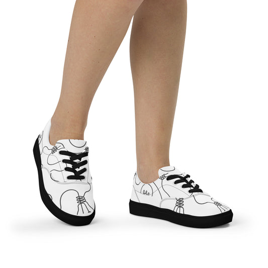 Chaussures en toile à lacets pour femmes