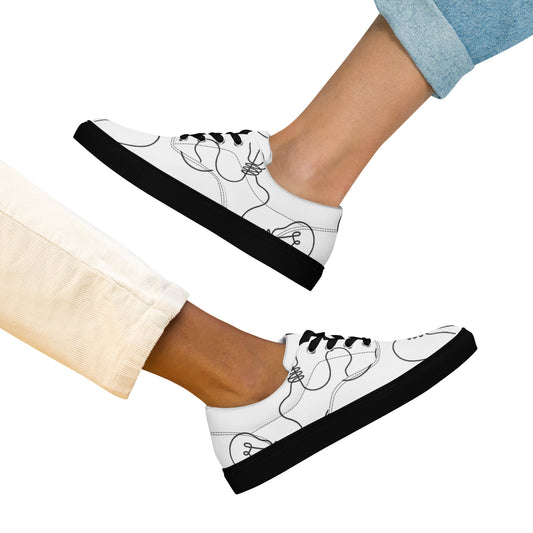 Chaussures en toile à lacets pour femmes