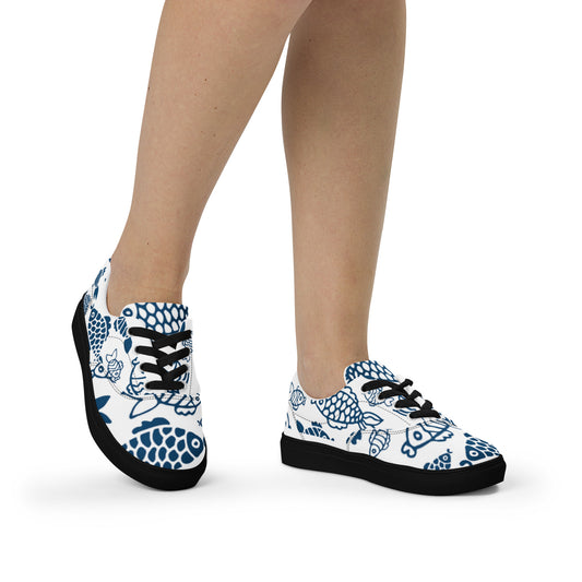 Chaussures en toile à lacets pour femmes