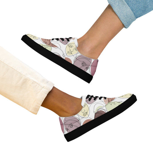 Chaussures en toile à lacets pour femmes