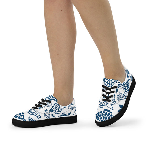 Chaussures en toile à lacets pour femmes