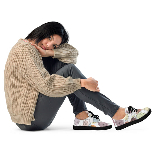 Chaussures en toile à lacets pour femmes